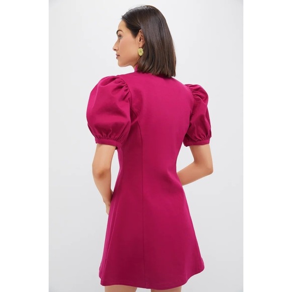 Tuckernuck HYACINTH HOUSE Raspberry Front Zip Denim Mini Dress size S NWT - Picture 4 of 7